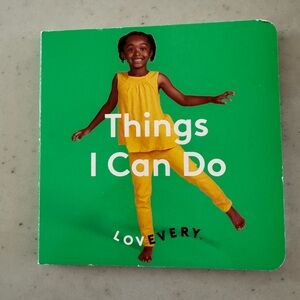 Lovevery 'Things I Can Do' Kids Learning Book - Green and Yellow